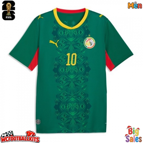 Senegal Sadio Mane #10 Replica Away Stadium Shirt World Cup 2026 Short Sleeve